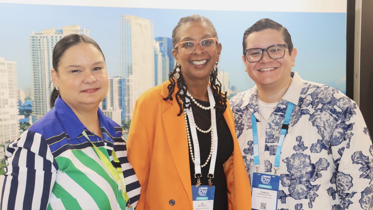 Giovanna Bello, Ibis Romero, Franklin Da Costa, Sunny Isles Beach, en el marco de IPW 2026.