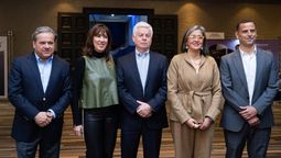 José Miguel Soto-Luque, CEO Interexpo; Mónica Zalaquett, presidenta ejecutiva de Fedetur; Guillermo Correa, pdte. Achet; Verónica Pardo, Subsecretaria de Turismo; y  Juan Carlos Selman, gerente comercial de Travel Security. 