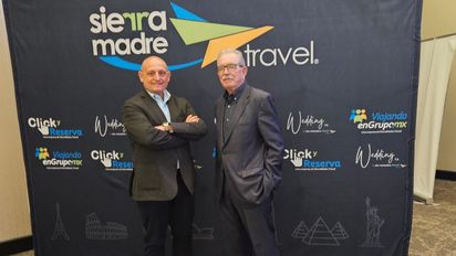 Diego Ontañon, vicepresidente comercial de Operadora Turística Sierra Madre, y Tomás Navarrete, director comercial de Surland.