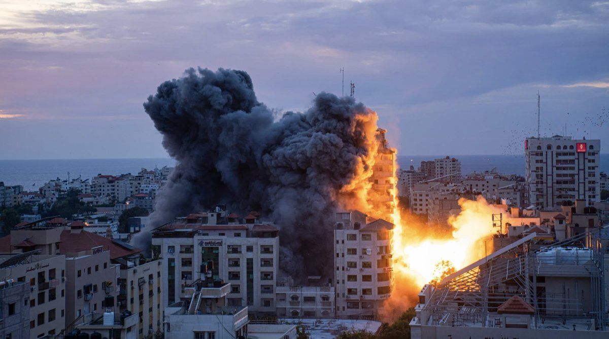 Bombardeos entre Israel y Hamás en la Franja de Gaza.