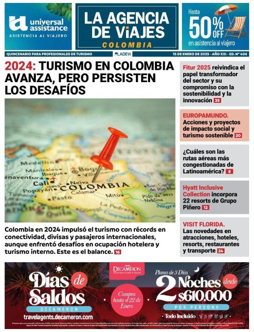 Edición #406 de la Revista La Agencia de Viajes Colombia.
