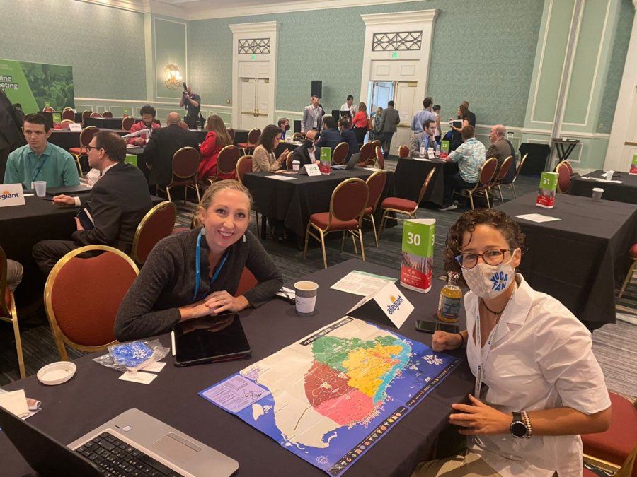 Michelle Fridman, titular de Sefotur Yucatán, sostuvo reuniones con los delegados de las aerolíneas en Routes Américas 2021.