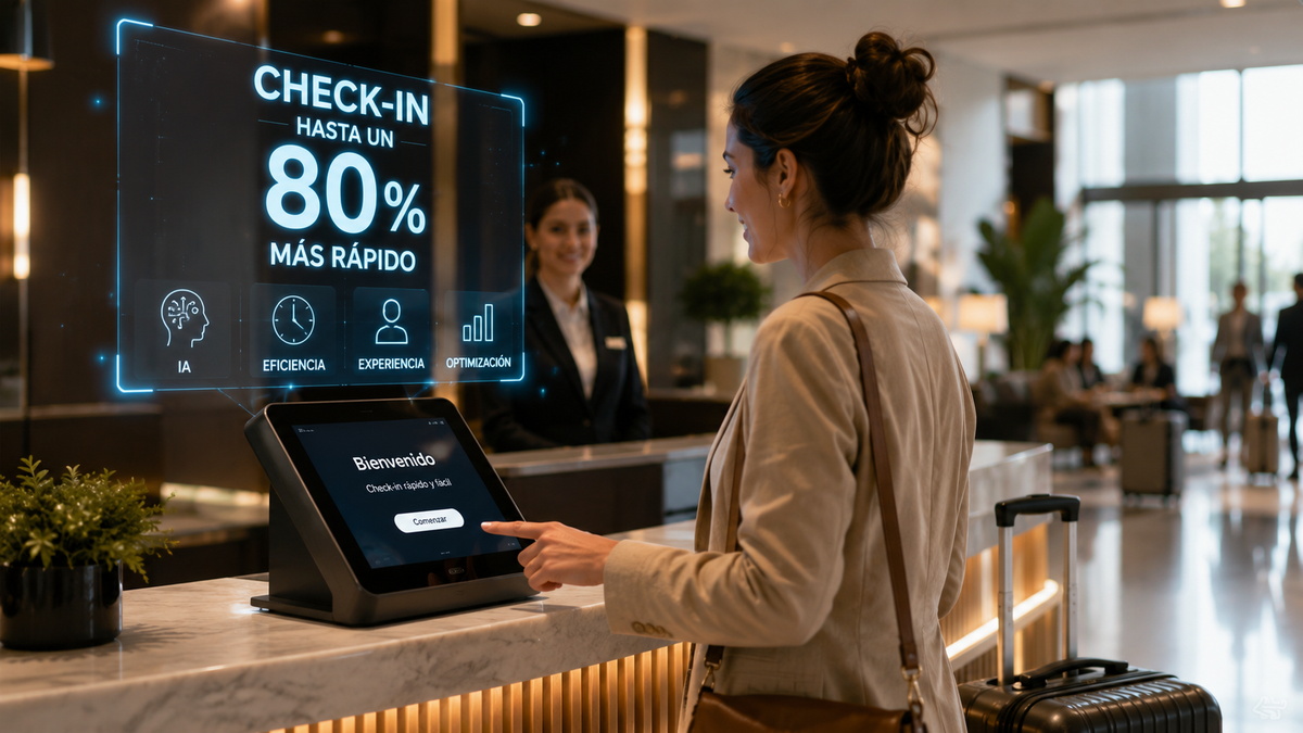 Según NTT DATA, las primeras aplicaciones de IA ya permiten reducir hasta un 80% los tiempos de check-in en hoteles.