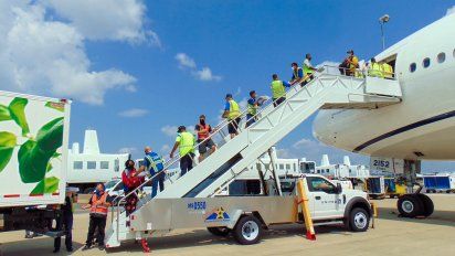 Imagen de uno de los vuelos de United en el marco de la CRAF convocada por Estados Unidos.