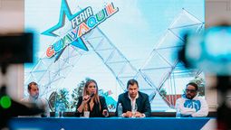 Tahís Panús, directora de Turismo de la Alcaldía de Guayaquil, durante la presentación de la Gran Feria.