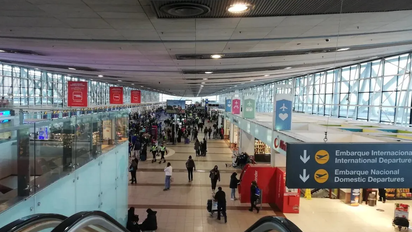 El Terminal 1 del Aeropuerto de Santiago está en renovaciones.&nbsp;