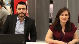 Christian Mera y Cristina Vaca, asesores comerciales del tour operador Lake & Mountain y su producto de asesoría de visa estudiantil Hospitality. 