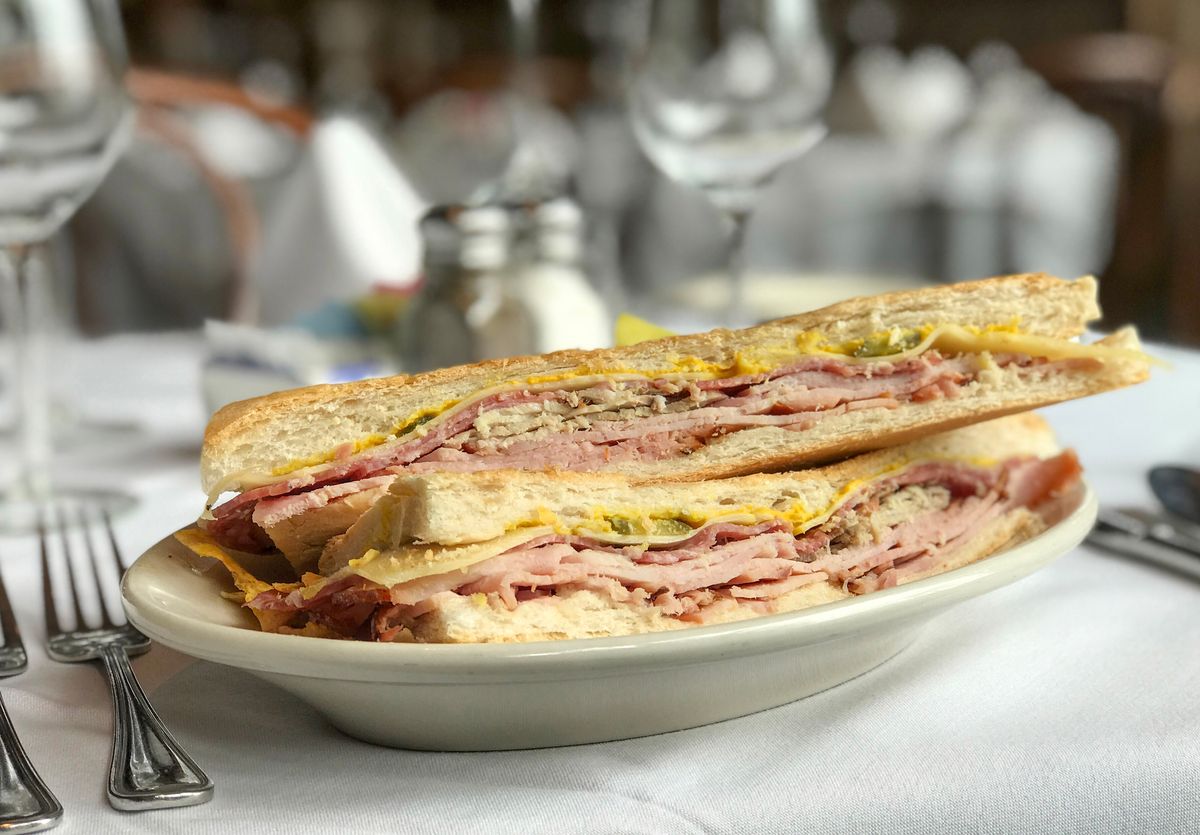 El sándwich cubano original de Columbia Restaurant.