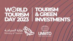Cartel oficial del Día Mundial del Turismo 2023 organizado por la OMT