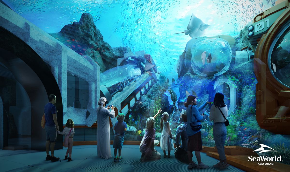 SeaWorld Abu Dhabi está en las etapas finales de construcción de los interiores temáticos de ambientes para visitantes