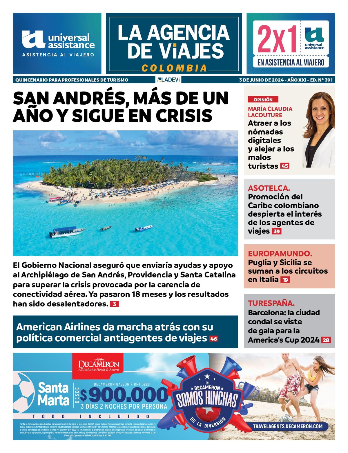 Revista La Agencia de Viajes, edición #391.