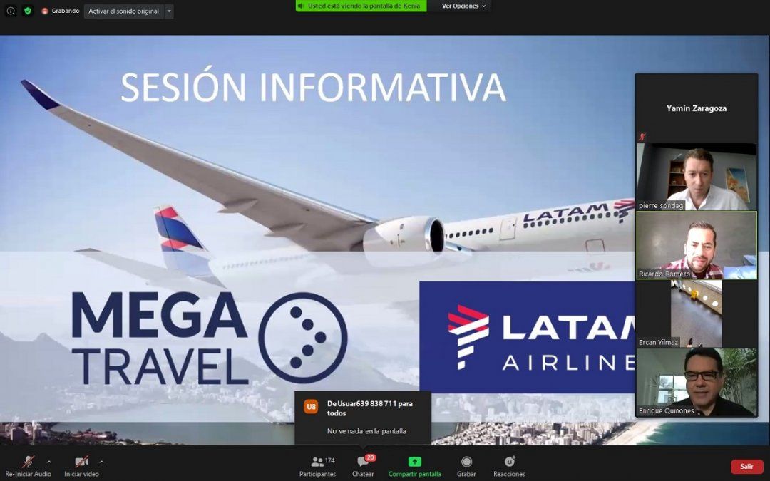 Sesión informativa de Mega Travel y Grupo Latam.&nbsp;