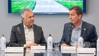 Alfredo Cornejo, gobernador de Mendoza, y Andrés Deyá, presidente de Faevyt, presentaron el Congreso de Agentes de Viajes, que se realizará en Mendoza, el 28 y 29 de mayo.