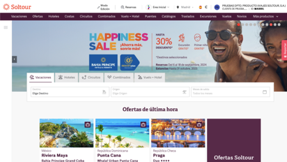 Nueva web de Soltour.