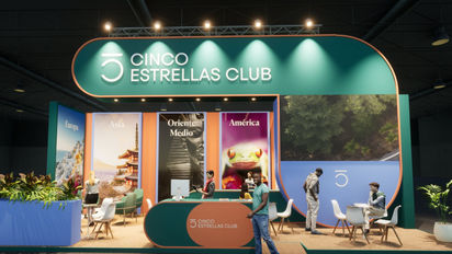 Stand de Cinco Estrellas Club en Fitur.