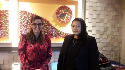 Larissa Guzmán, de Maison Mere; y Patricia Torres, de Atout France.