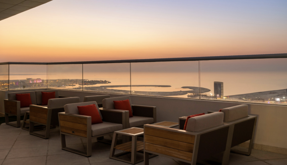 Terraza del nuevo hotel Barceló en Baréin.