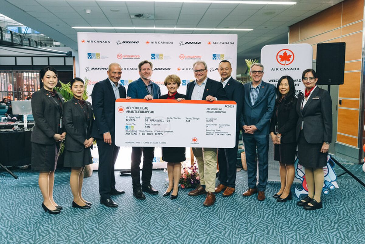 La inauguración de la ruta non-stop entre Vancouver y Singapur marca un nuevo hito para Air Canada.