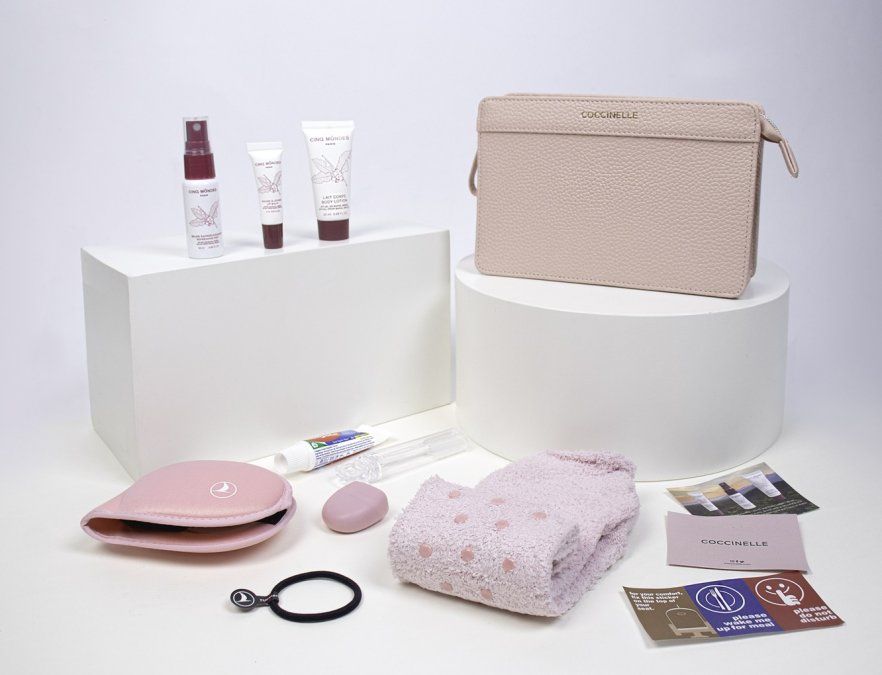 El nuevo kit de amenities femenino de la Business Class de Turkish Airlines, con la marca Cocinelle.