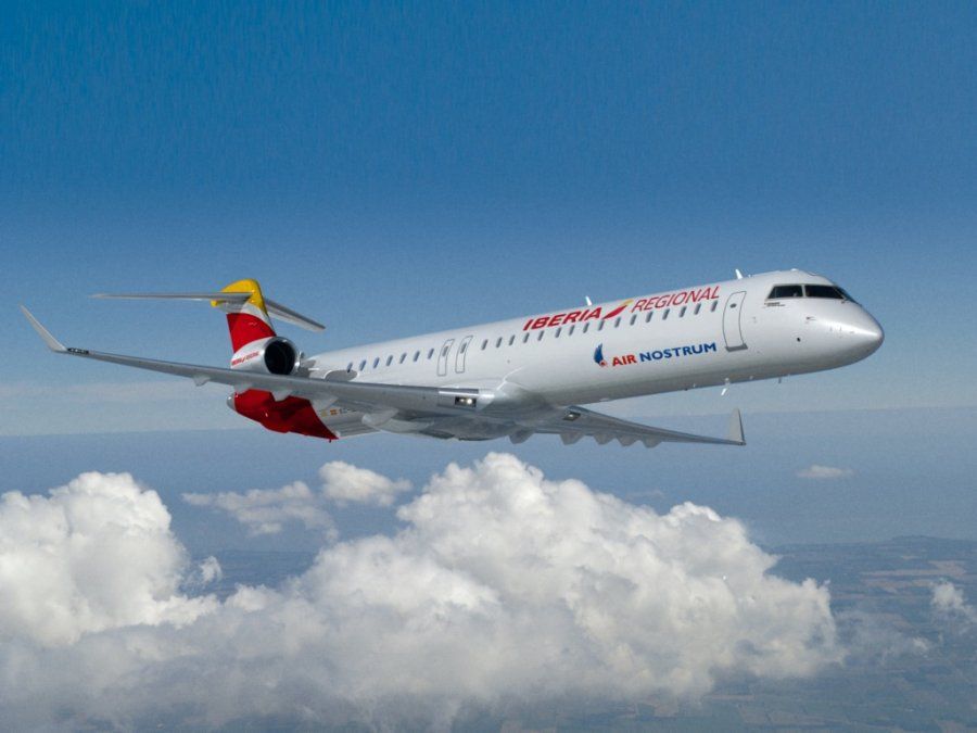 Canadair CRJ-1000, de Air Nostrum, con los colores de Iberia Regional. - Ladevi Medios y Soluciones Canadair CRJ-1000, de Air Nostrum, con los colores de Iberia Regional.