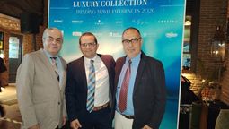 El CEO de Nao Travel Collecion, Mauricio Bustamante, junto a Luis Javier Gutiérrez, BDM de la operadora, y Mauricio Colín, de Luxury Destination.&nbsp;
