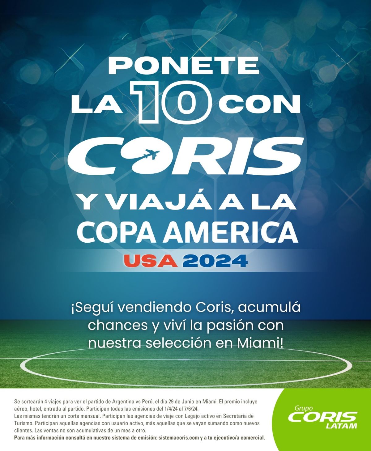 Atractivo concurso de Coris para vivir la Copa América.