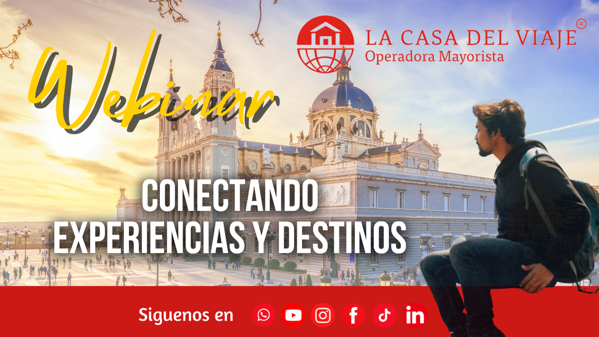 La Casa del Viaje promueve sus webinars organizados con el respaldo de proveedores de confianza cuidadosamente seleccionados.