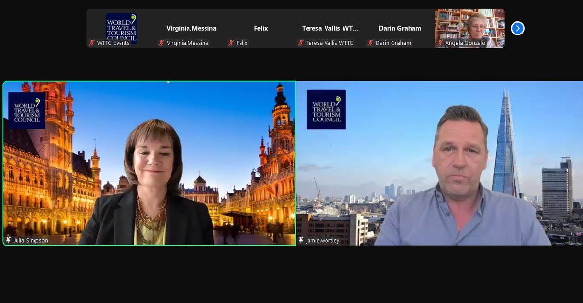 Por medio de una conferencia de prensa vía zoom, Julia Simpson, presidenta y CEO de WTTC, presentó el Informe de Impacto Económico del organismo.&nbsp;