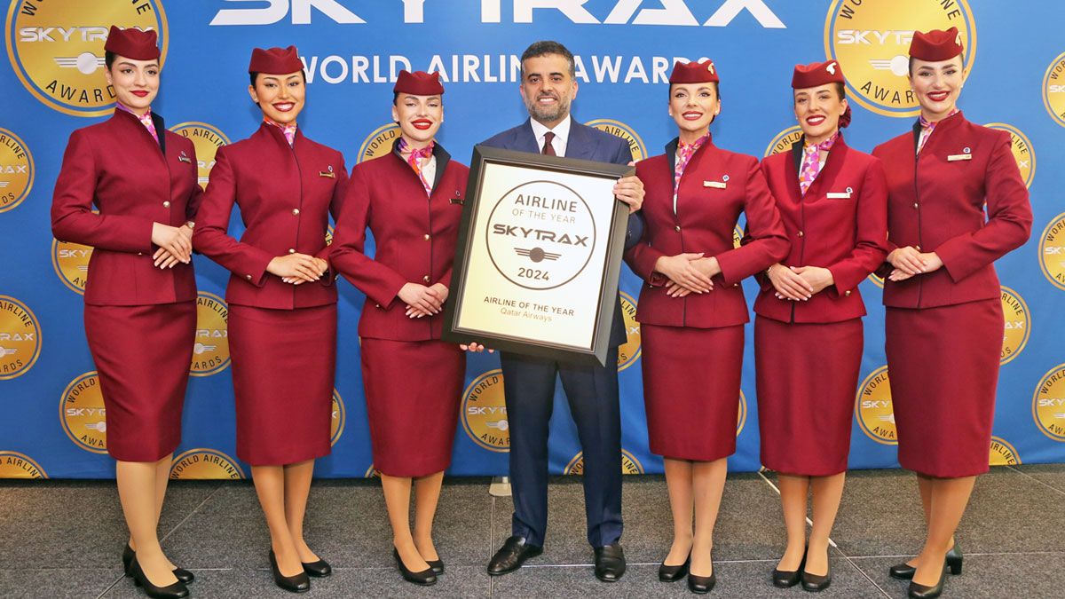 Qatar Airways también fue premiada como “Airline of the Year 2024” por Skytrax.
