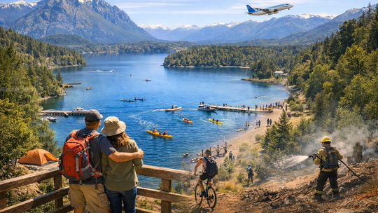 Patagonia a la espera de los turistas: lejos de minimizar la gravedad ambiental y social del fenómeno, referentes del sector coinciden en que el mayor impacto hoy no es operativo, sino comunicacional