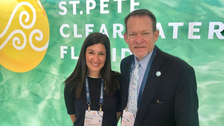 Andrea Gabel y Steve Hayes, de Visit St. Pete/Clearwater.