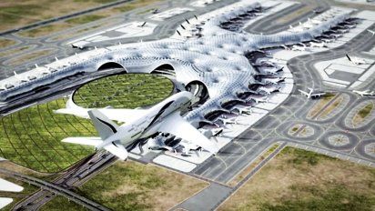Moderno, eficiente, pero también austero y sustentable, son algunas de las características del aeropuerto de Santa Lucía.