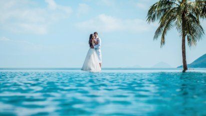 Un momento soñado, una boda en el paraíso.