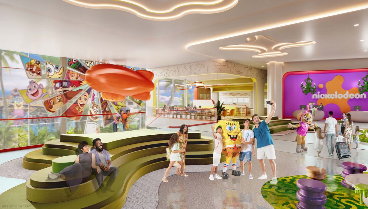 Primeras imágenes renderizadas del Nickelodeon Hotels & Resorts Orlando, cuya apertura se concretaría en 2026. - Ladevi Medios y Soluciones Primeras imágenes renderizadas del Nickelodeon Hotels & Resorts Orlando, cuya apertura se concretaría en 2026.