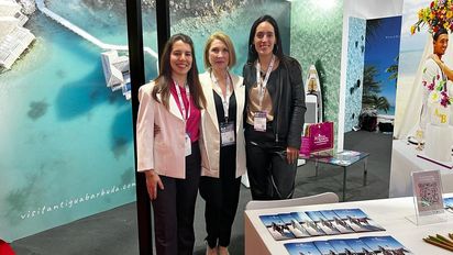 Dolores Suban; Elsa Petersen; y Vanesa Garelli, EM Marketing & Communications, agencia de marketing de Antigua y Barbuda para Latinoamérica.