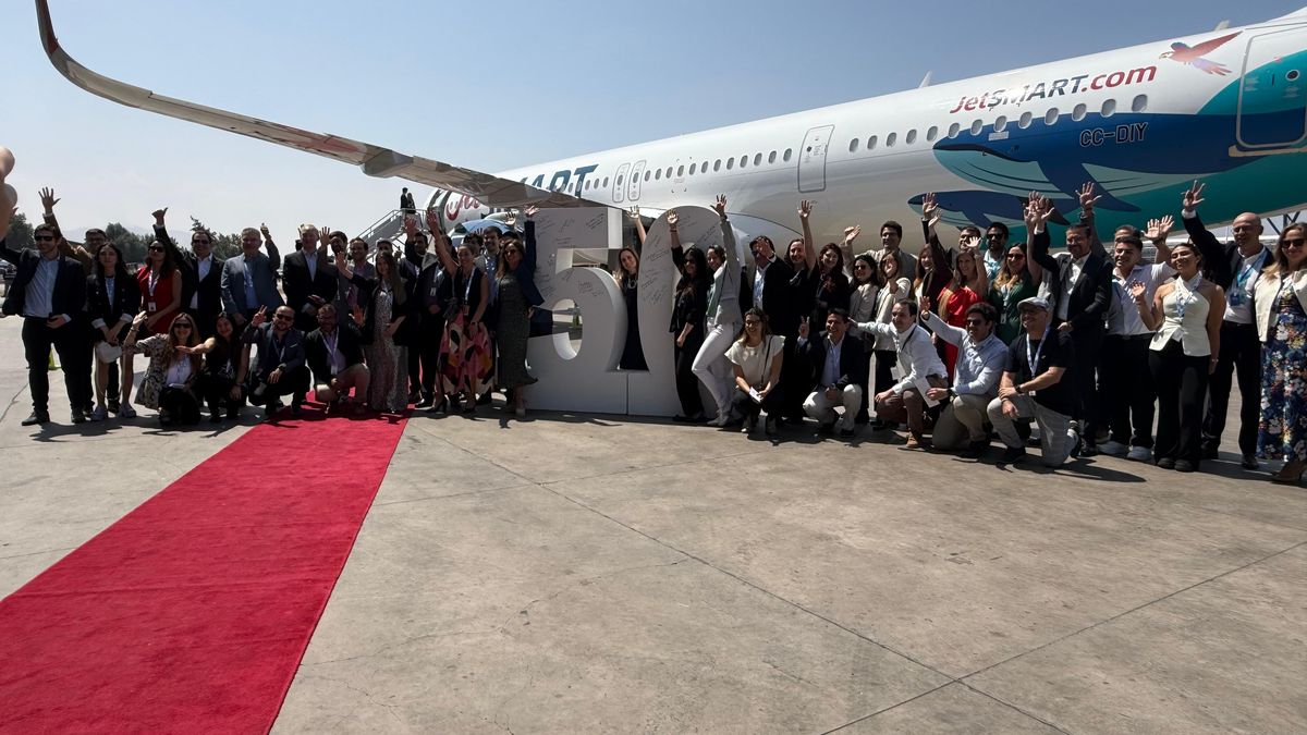 Presentación del avión 50 fue celebrado como un triple hito por JetSmart.