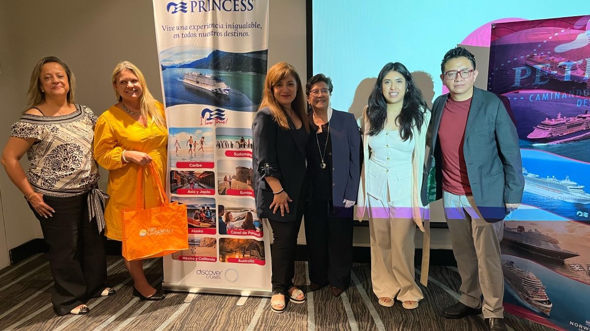 El equipo de Pe-Tra Operadora junto a representantes de Princess Cruises y Visit Lauderdale.&nbsp;