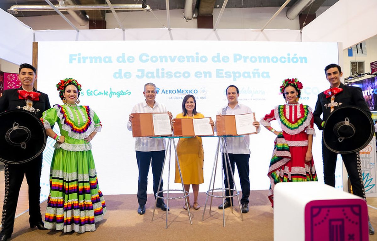 Jalisco, Grupo Viajes El Corte Inglés y Aeroméxico firmaron un convenio de colaboración para impulsar acciones conjuntas de promoción que favorezcan el flujo de turistas entre Guadalajara y Madrid.