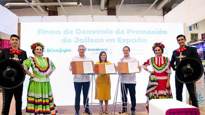 Jalisco, Grupo Viajes El Corte Inglés y Aeroméxico firmaron un convenio de colaboración para impulsar acciones conjuntas de promoción que favorezcan el flujo de turistas entre Guadalajara y Madrid.