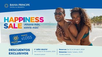 Bahia Principe: nuevos descuentos con Happiness Sale