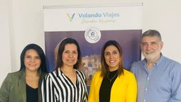 Directores de Grupo Volando Viajes: Tatiana Amaya (Colombia), Guadalupe Sánchez (México), Ingrid del Busto (Perú) y Eduardo Luparello (Argentina).