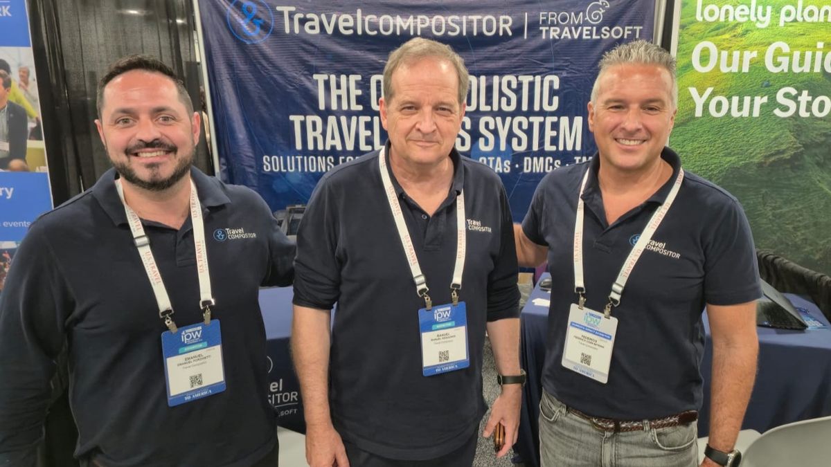 Travel Compositor: Emanuel Porchietti, Optimization Manager; Manuel Aragonés, CEO; y Federico Coen Mitrani, VP Sales para Norteamérica y el Caribe.&nbsp;