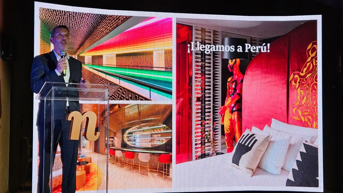 Christian Daghelinckx, Director General de Minor Hotels para América presentando el nuevo nhow Lima.