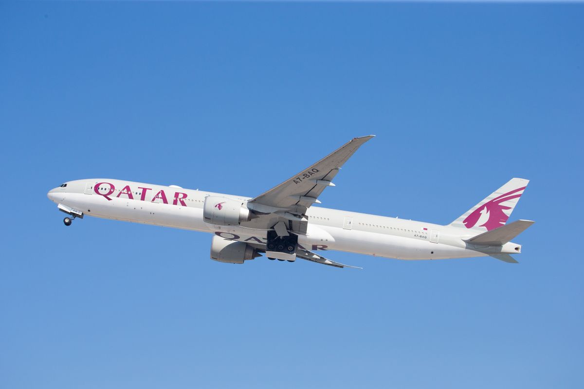 Avión de Qatar Airways.
