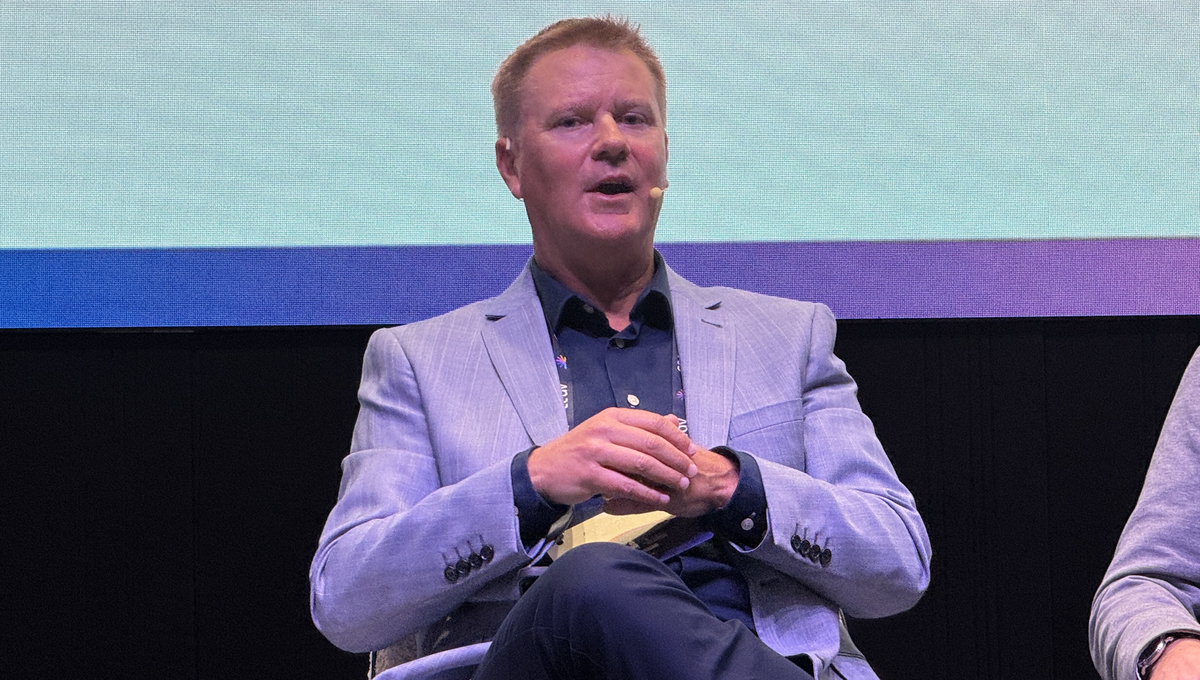 Andrew Bowman, Director de TAANZ (asociación de agencias de Nueva Zelanda) durante la 8 Cumbre Mundial de Agencias de Viajes.