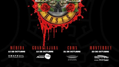 Los Guns NRoses llegarán a Yucatán como primera parada de lo que será su gira por Jalisco, Ciudad de México y Monterrey.