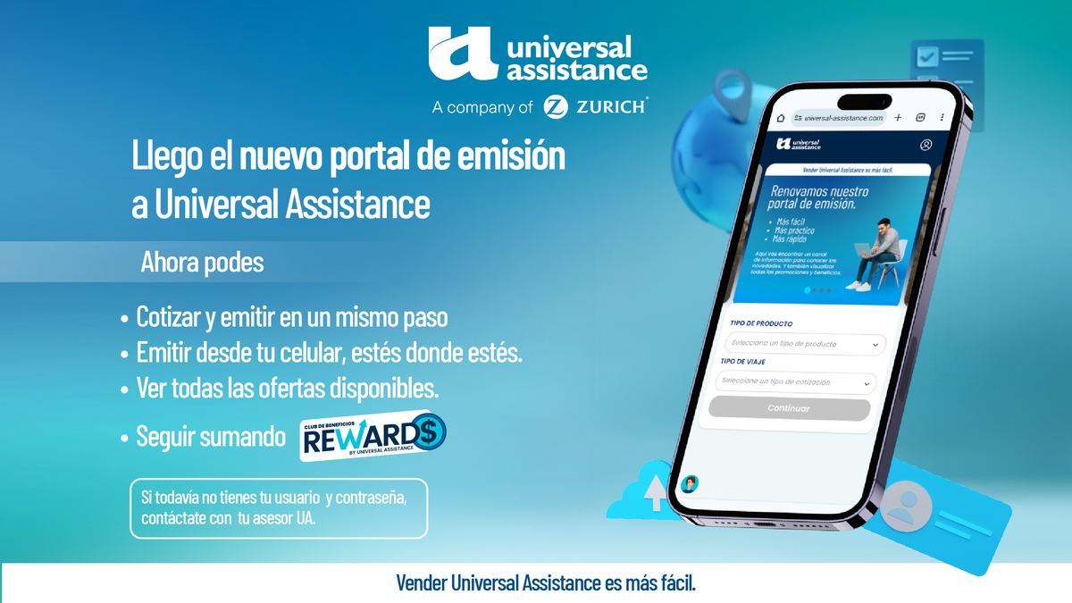Un flamante portal web de Universal Assistance para las agencias.