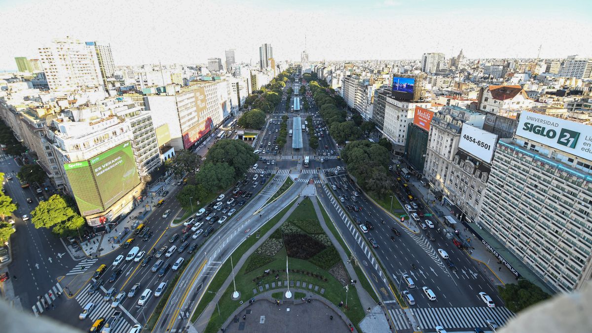 Ciudad de Buenos Aires: magnífica panorámica desde la cima del Obelisco.