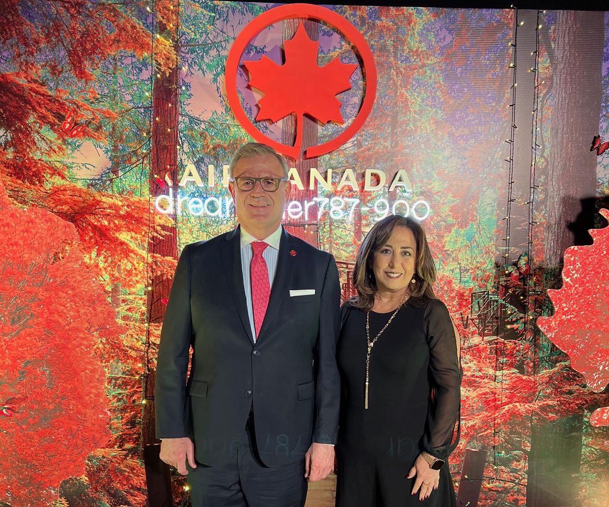 Director de Ventas de Air Canada para Latinoam&eacute;rica y el Caribe, Luis Noriega y la gerenta de Ventas en Per&uacute;, Patricia L&uacute;car.