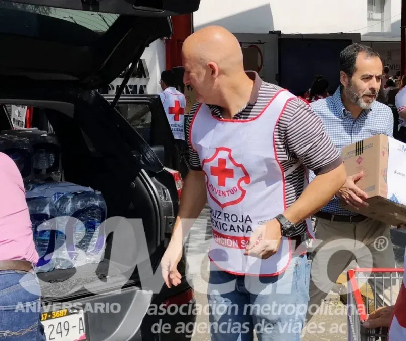 La donación de la Asociación Metropolitana de Agencias de Viajes y las agencias fue entregada a la Cruz Roja Mexicana.